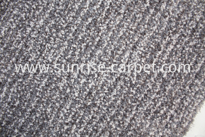 Microfiber with viscose short pile carpet grey color